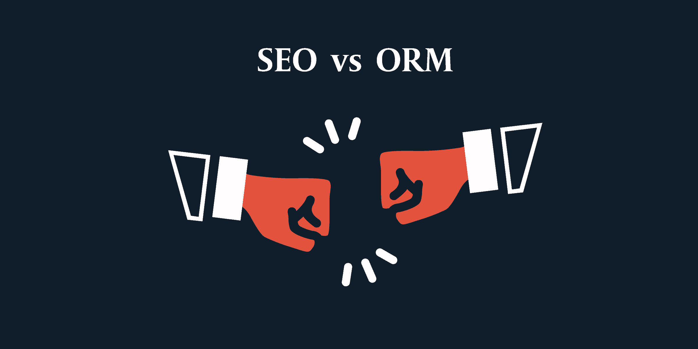 Graphic showing SEO reputation management is bringing together both SEO and online reputation management.