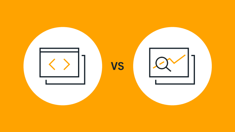 on page seo vs off page seo icon