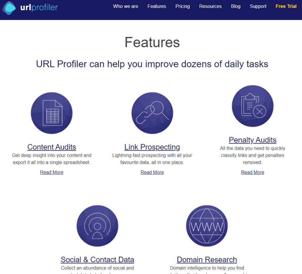 url profiler free link building tool