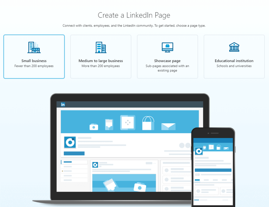 linkedin business page setup