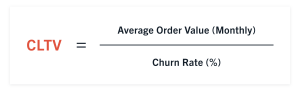 customer lifetime value (CLTV) formula