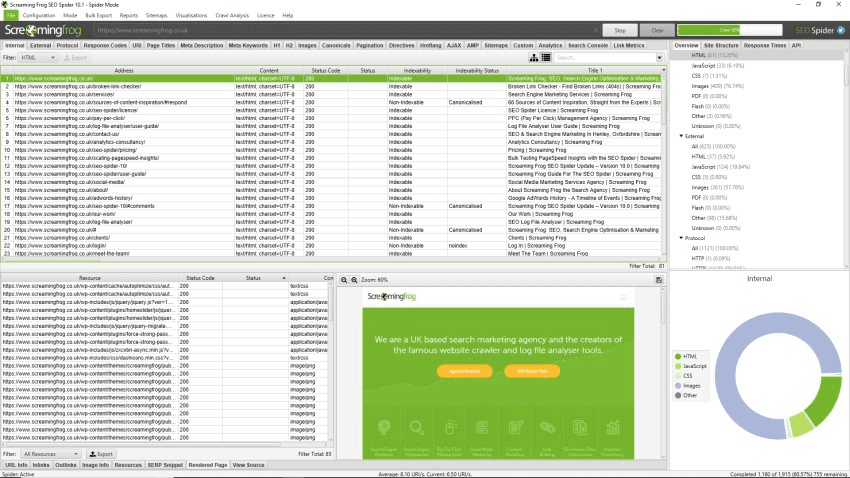 screaming frog technical seo tool