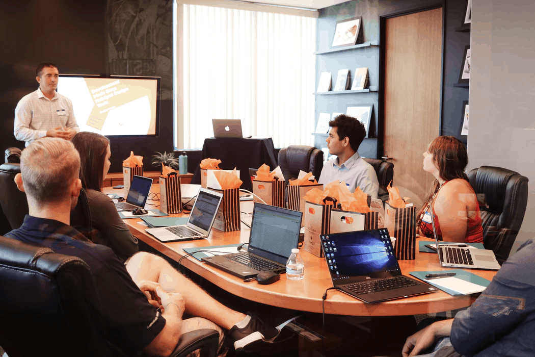 Unsplash team meeting stock image