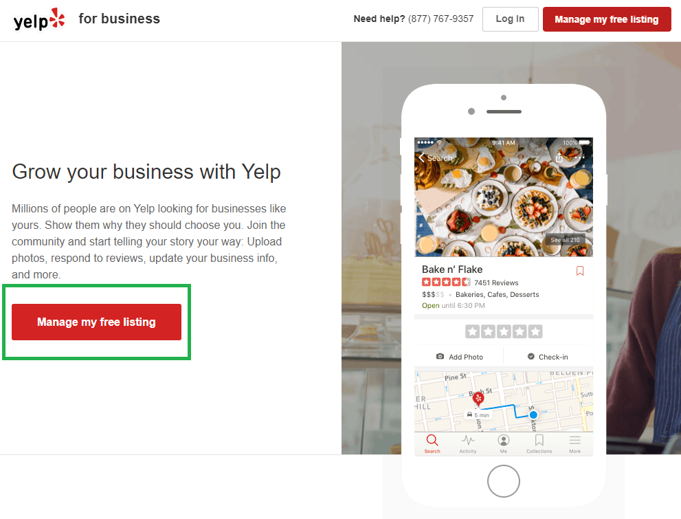 claim business listing on yelp