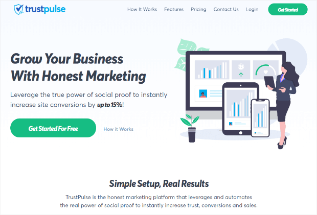 trustpulse web interface