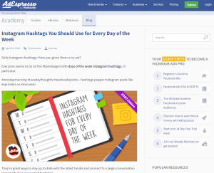 adespresso google ads blog example