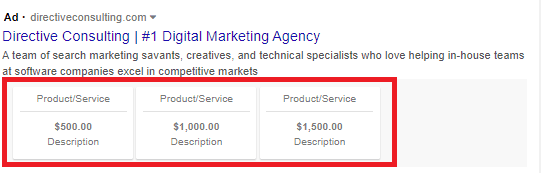 price extension example