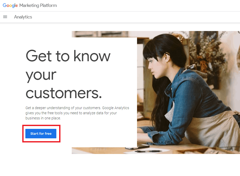 google analytics sign up