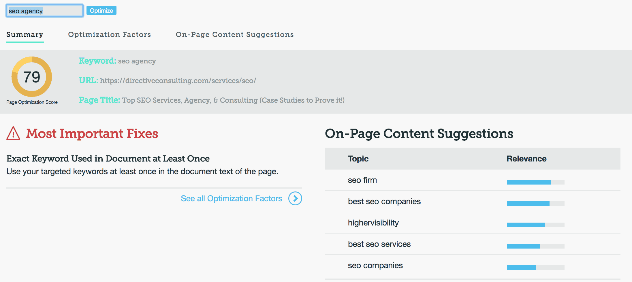on page seo content