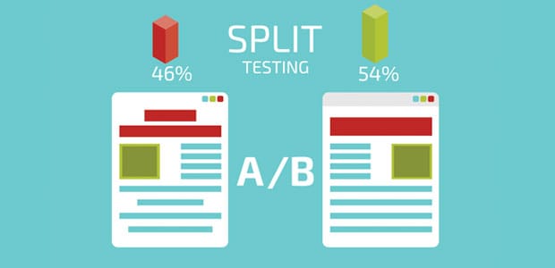 Split testing two different version of a webpage
