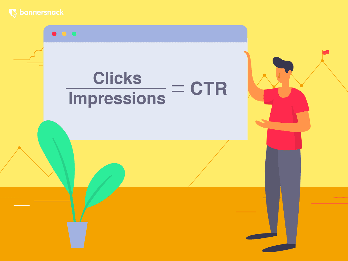 The calculation for click through rate.
