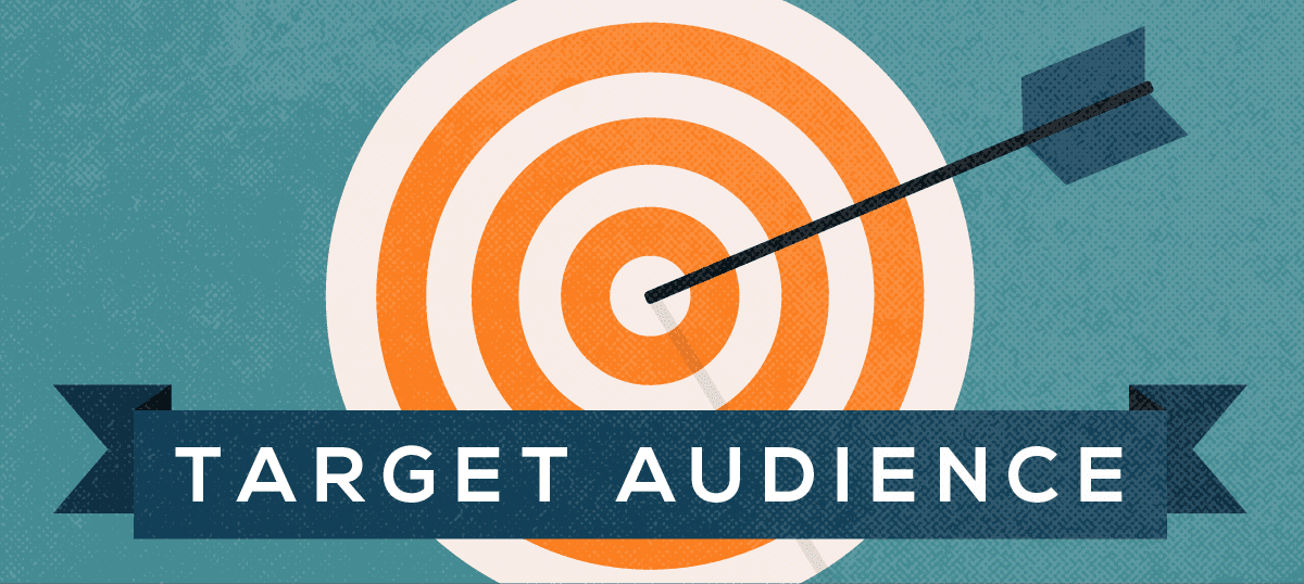 A bullseye with the term target audience across it.