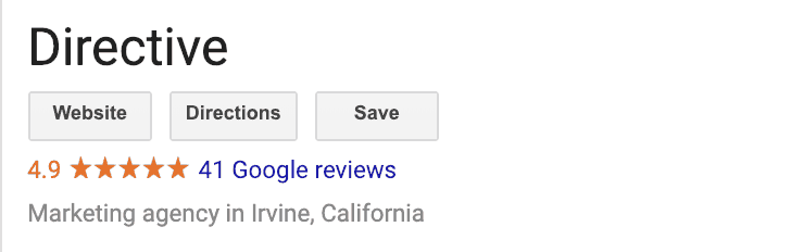Screen Shot showing accessible online rating and Google reviews.