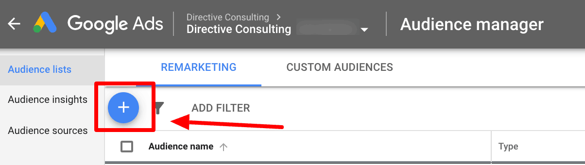 Screenshot showing another step to create similar audiences in Google. 