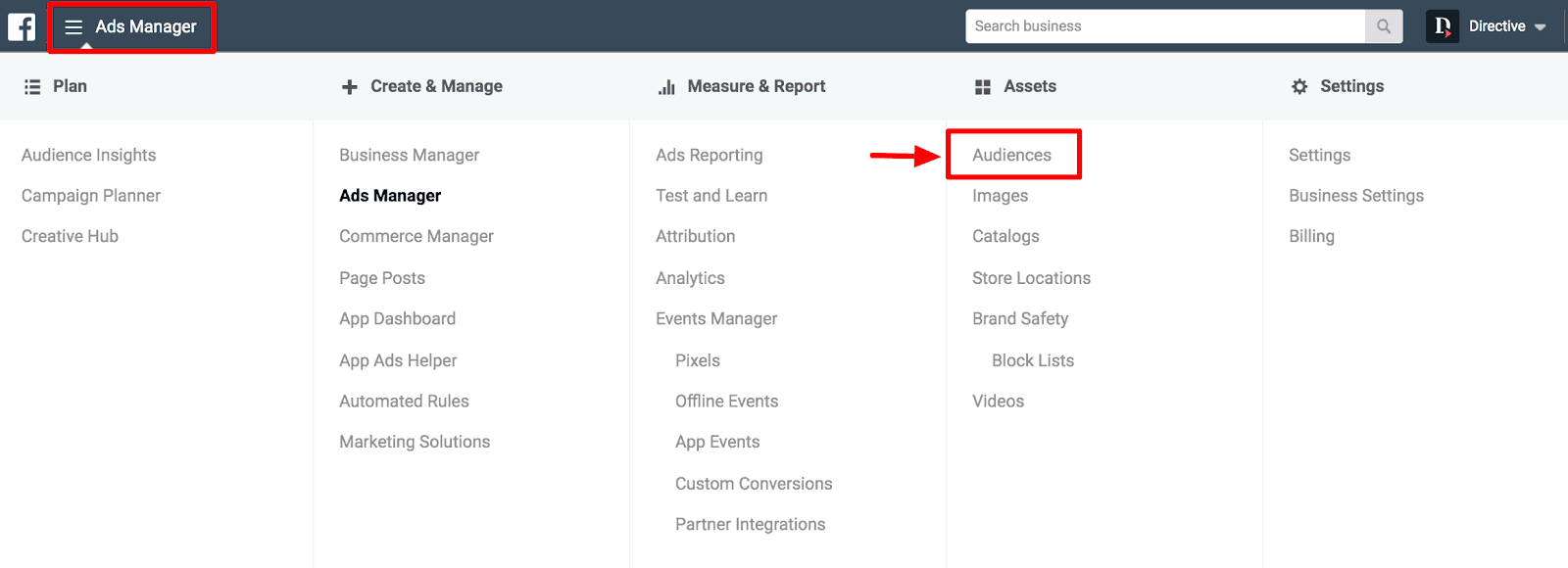 Screenshot showing how to get started with lookalike audiences from uploaded lists in Facebook. 