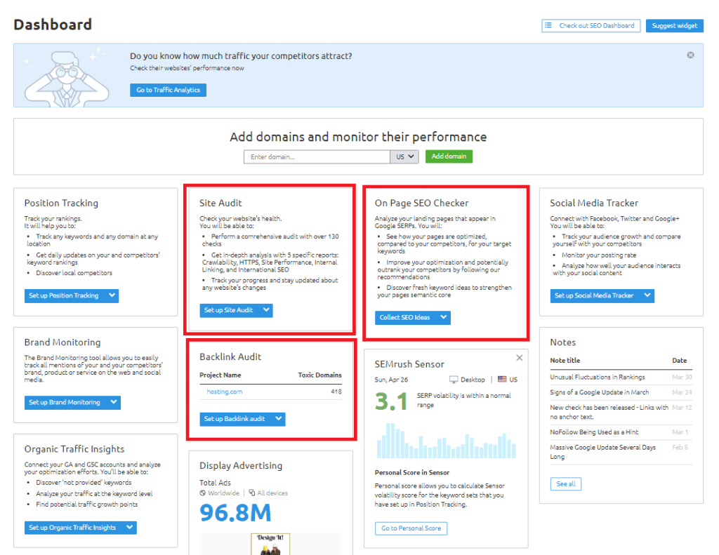 semrush seo audit tool