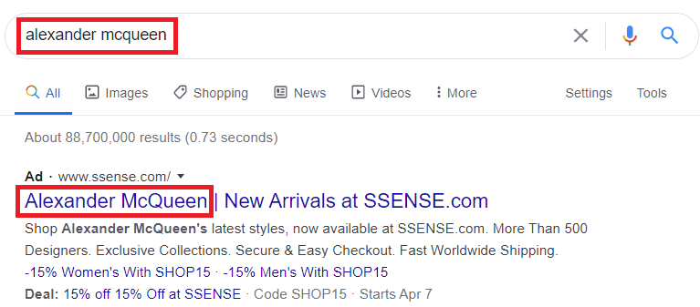 dynamic search ad example 1