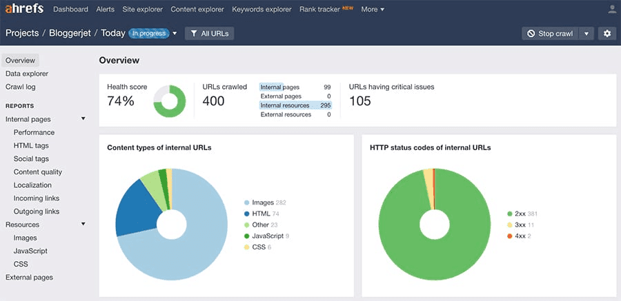 ahrefs seo audit tool