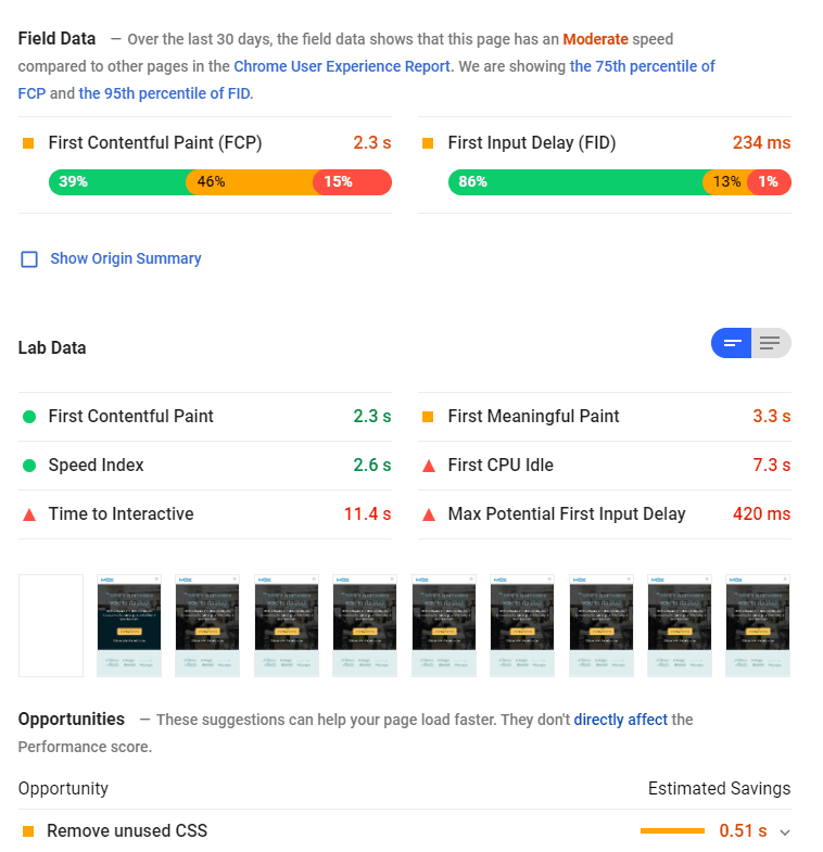 google page speed insights seo audit tool