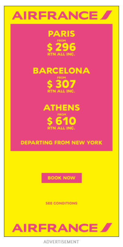 display ad example airline
