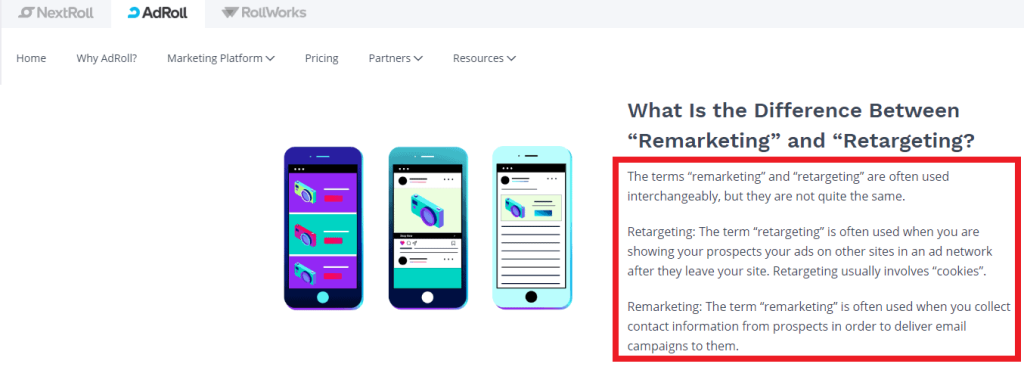 adroll remarketing vs retargeting