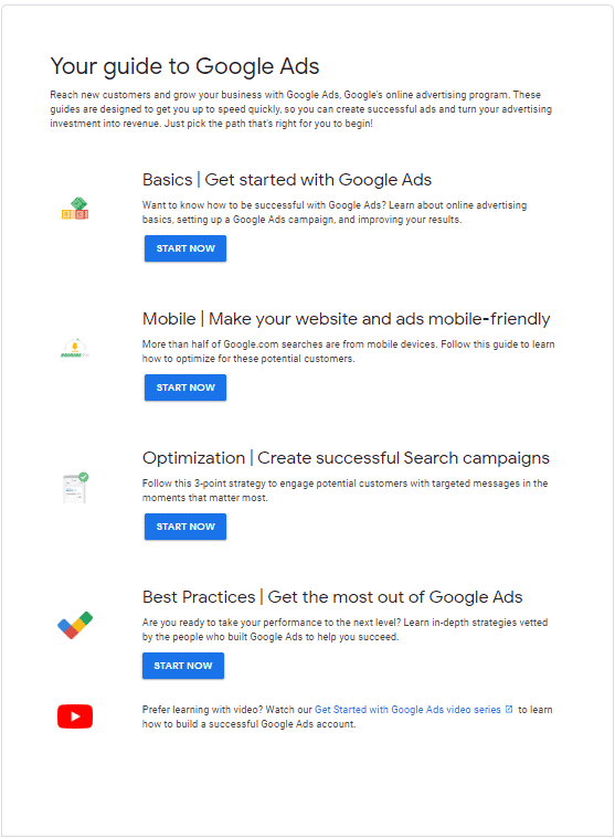 google ads guide