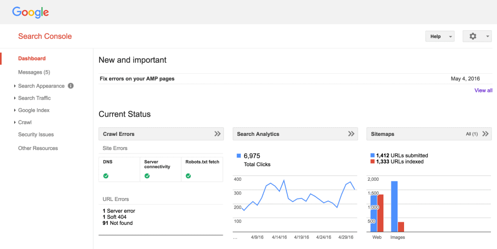 google search console