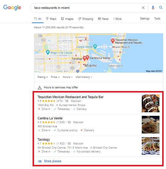 local seo map pack