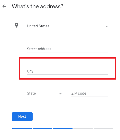 google my business location setting