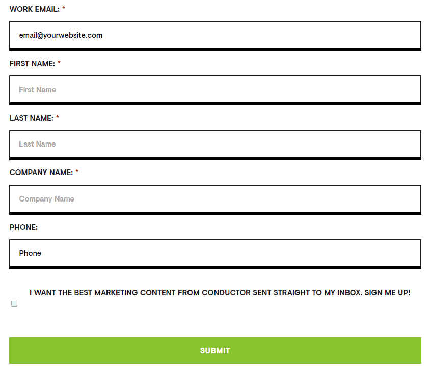 conductor lead form example