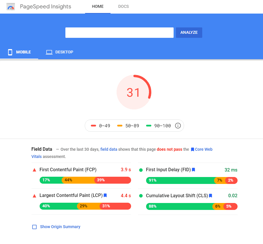 Google PageSpeed Insights