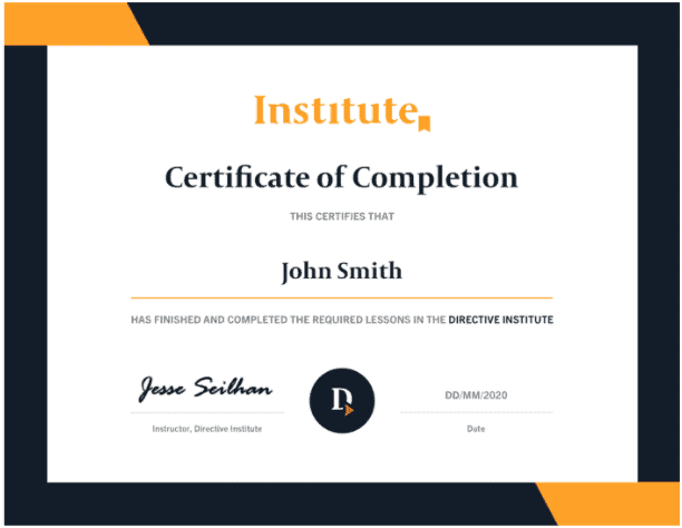 digital marketing certification example