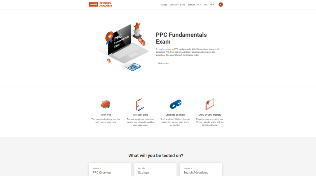 semrush ppc certification