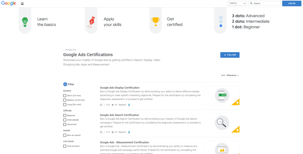 google ads certification