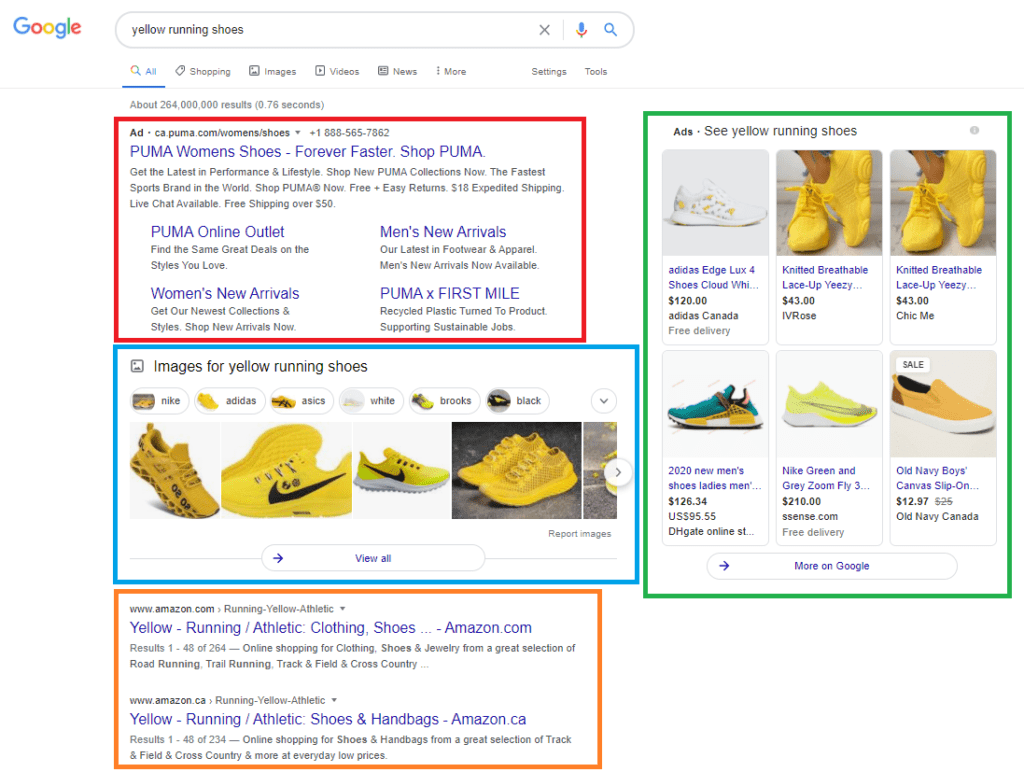 google shopping ad example