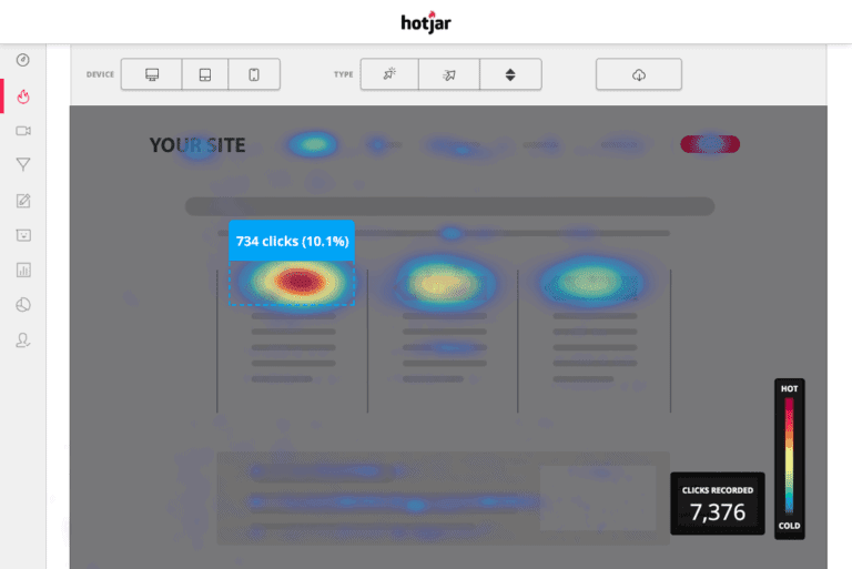 hotjar landing page optimization tool