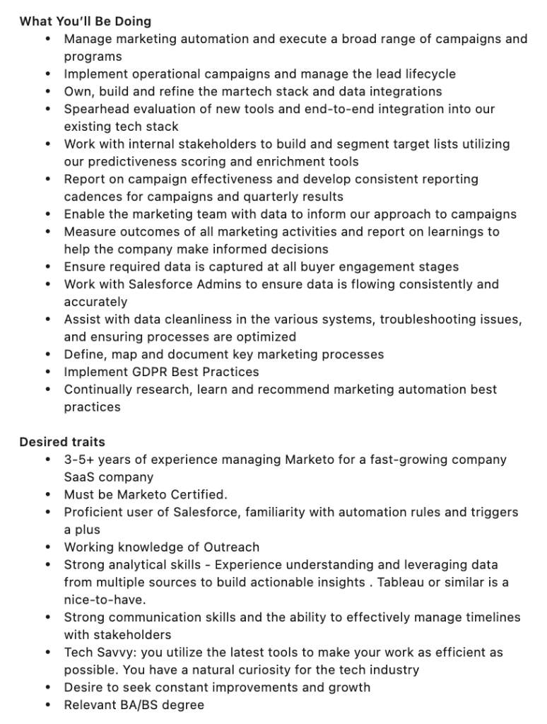 digital strategy management job description