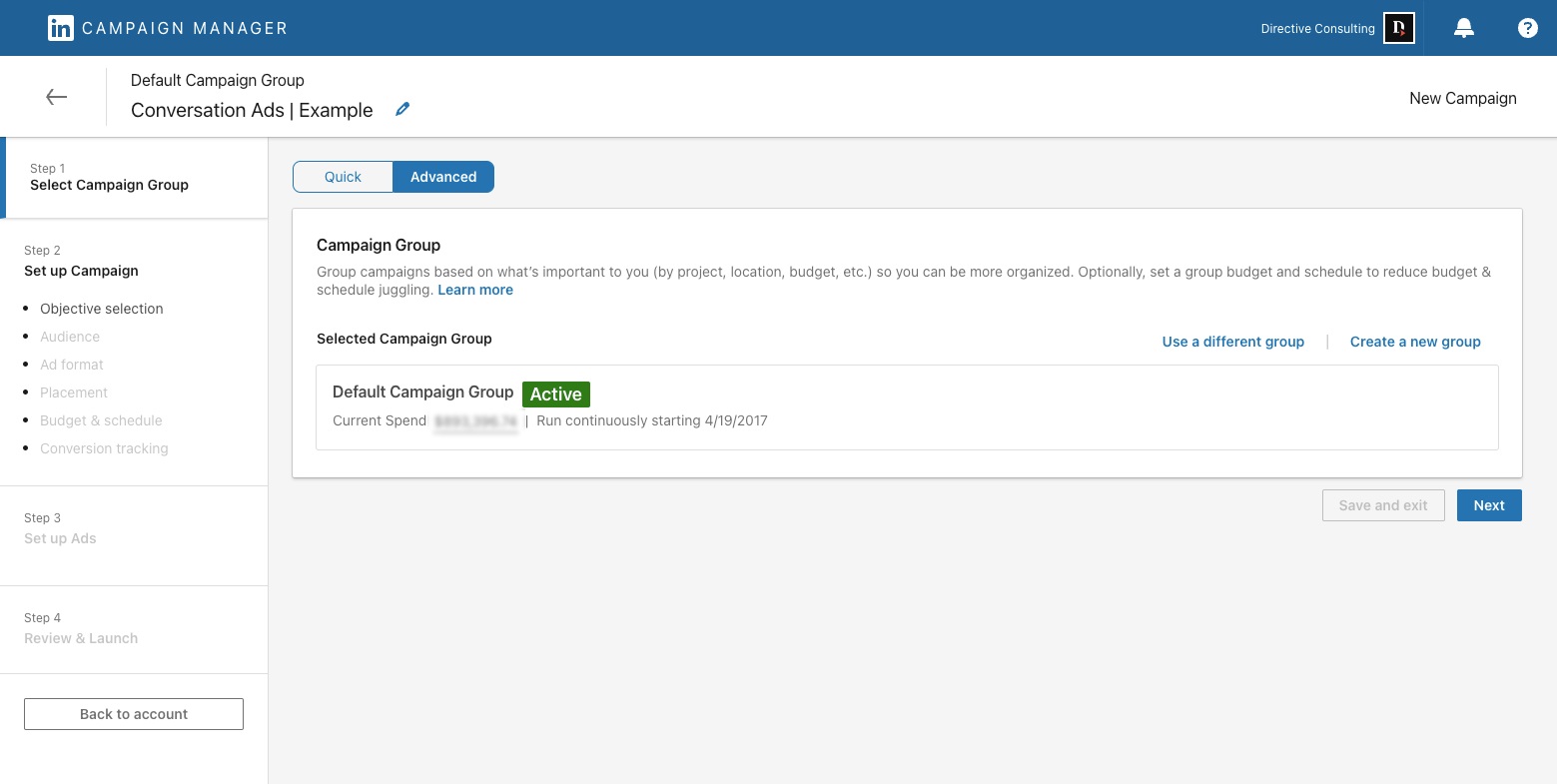 LinkedIn Campaign Manager Dashboard